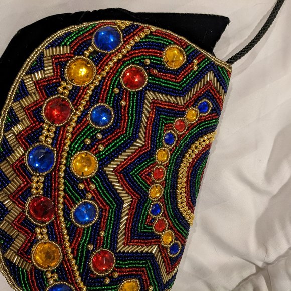 Vintage Sorpresa! Velvet Beaded Evening Bag - Picture 3 of 5
